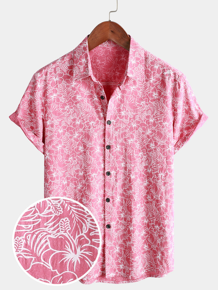 Hawaiian Short-Sleeve Flower Shirt