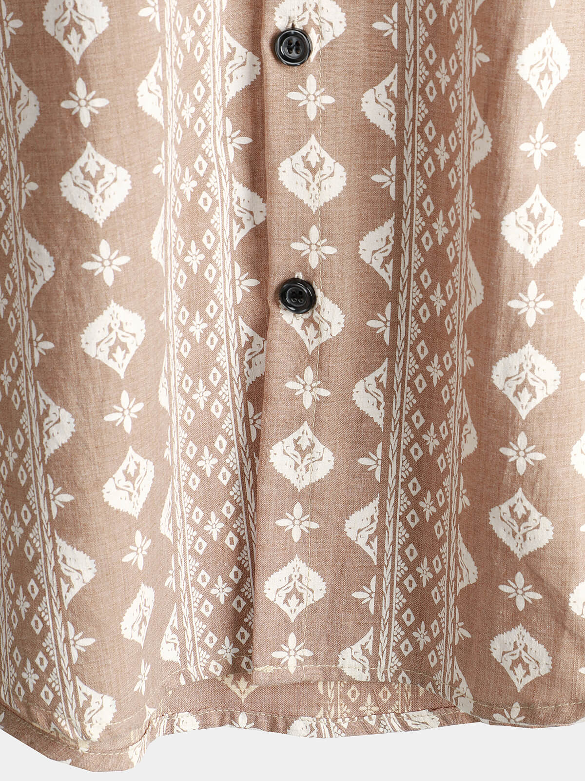 Short-Sleeve Vintage Striped Brown 70s Retro Shirt