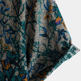 Short-Sleeve Breathable Retro Floral Print Shirt