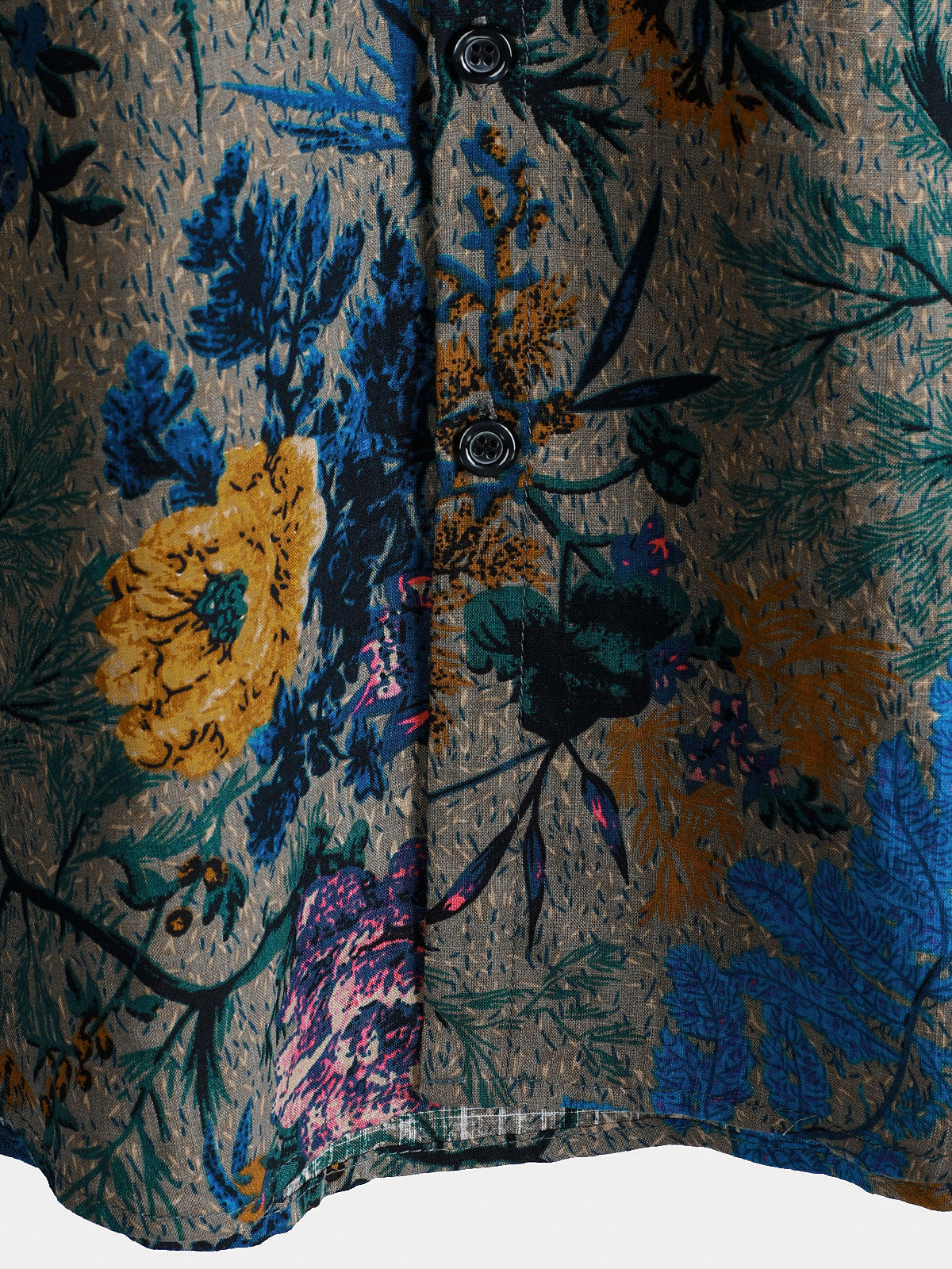 Short-Sleeve Breathable Retro Floral Print Shirt