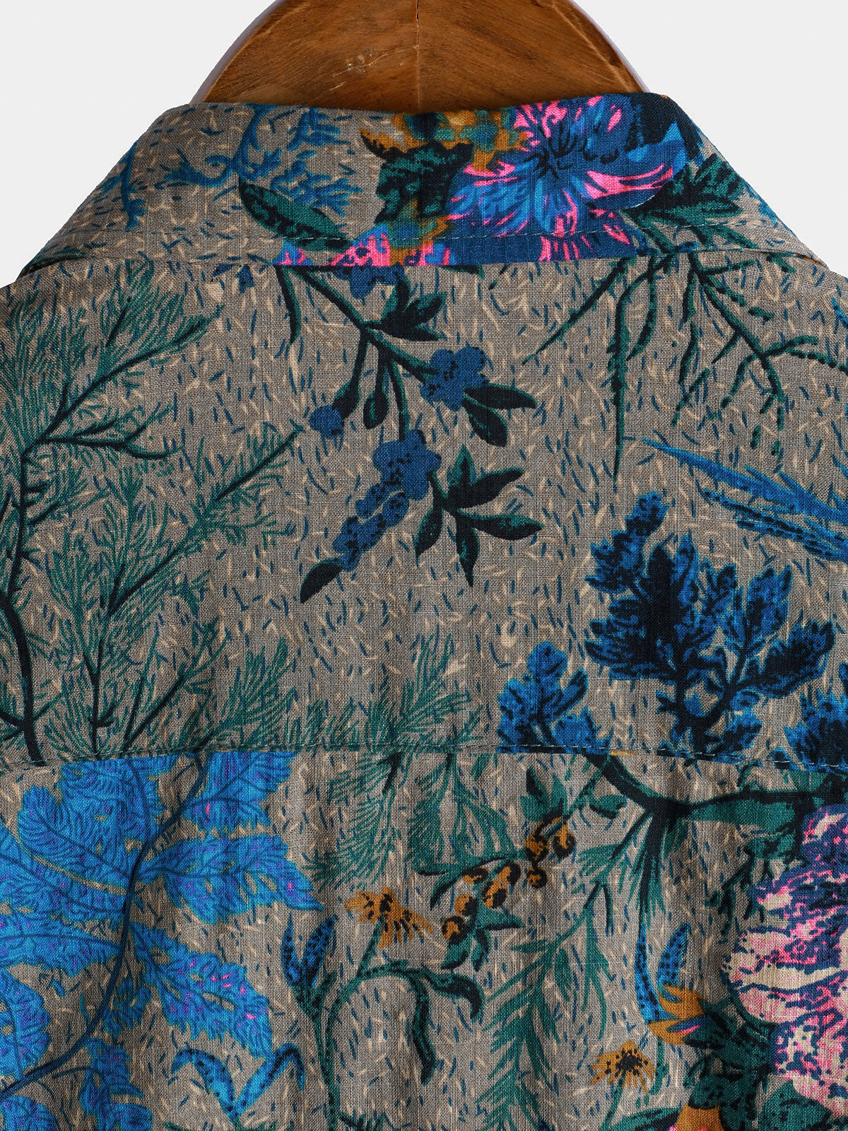 Short-Sleeve Breathable Retro Floral Print Shirt