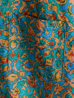 Button-Up Short Sleeve Shirt with Pockets, Retro Style, Abstract