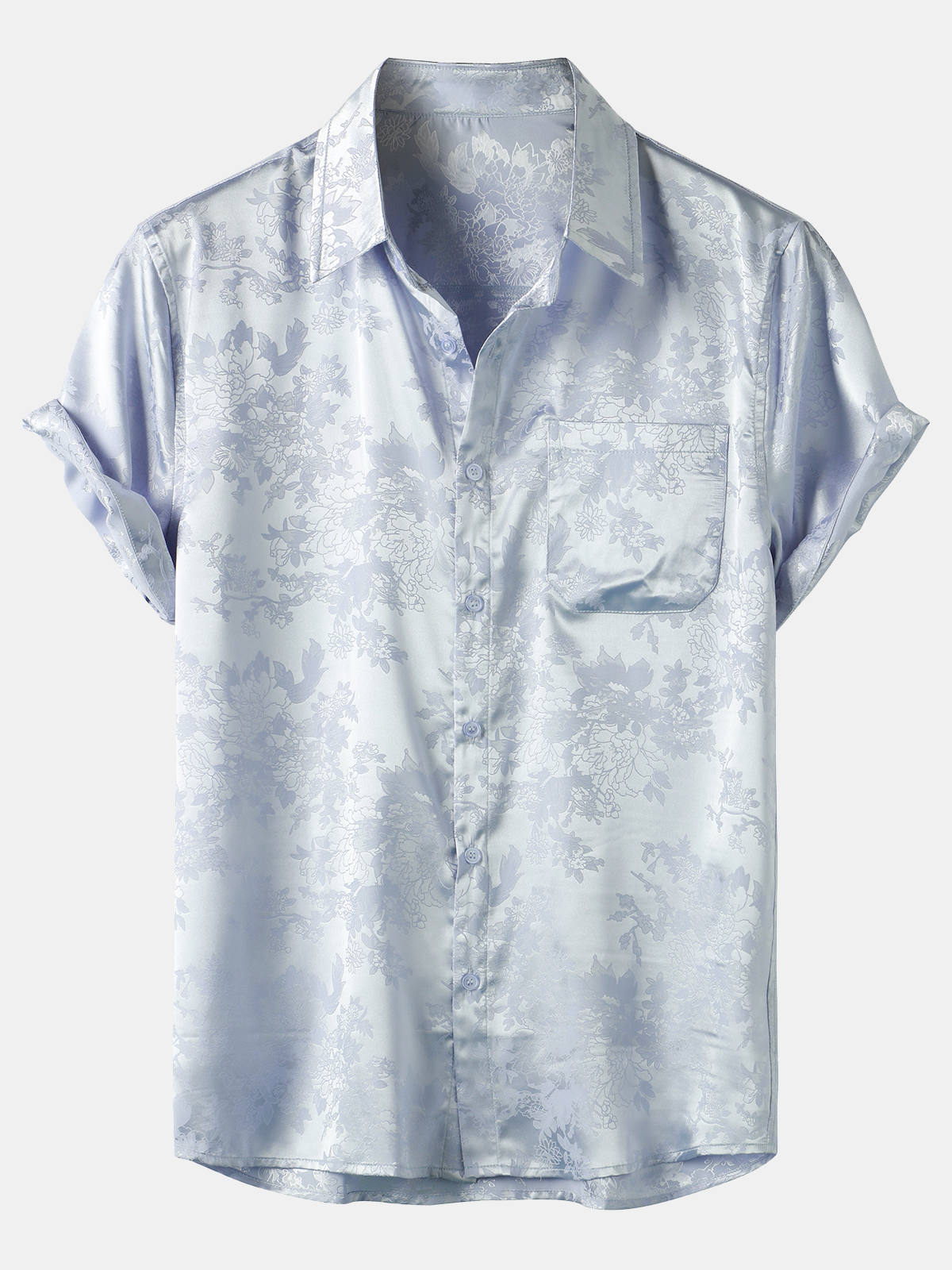 Short-Sleeve Shirt with Jacquard Pocket