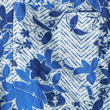 Blue Hawaiian Beach Floral Print Lightweight Breathable Short Sleeve Shirt with Chest Pocket