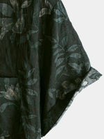 Breathable Vintage Floral Vacation Shirt, Short Sleeves