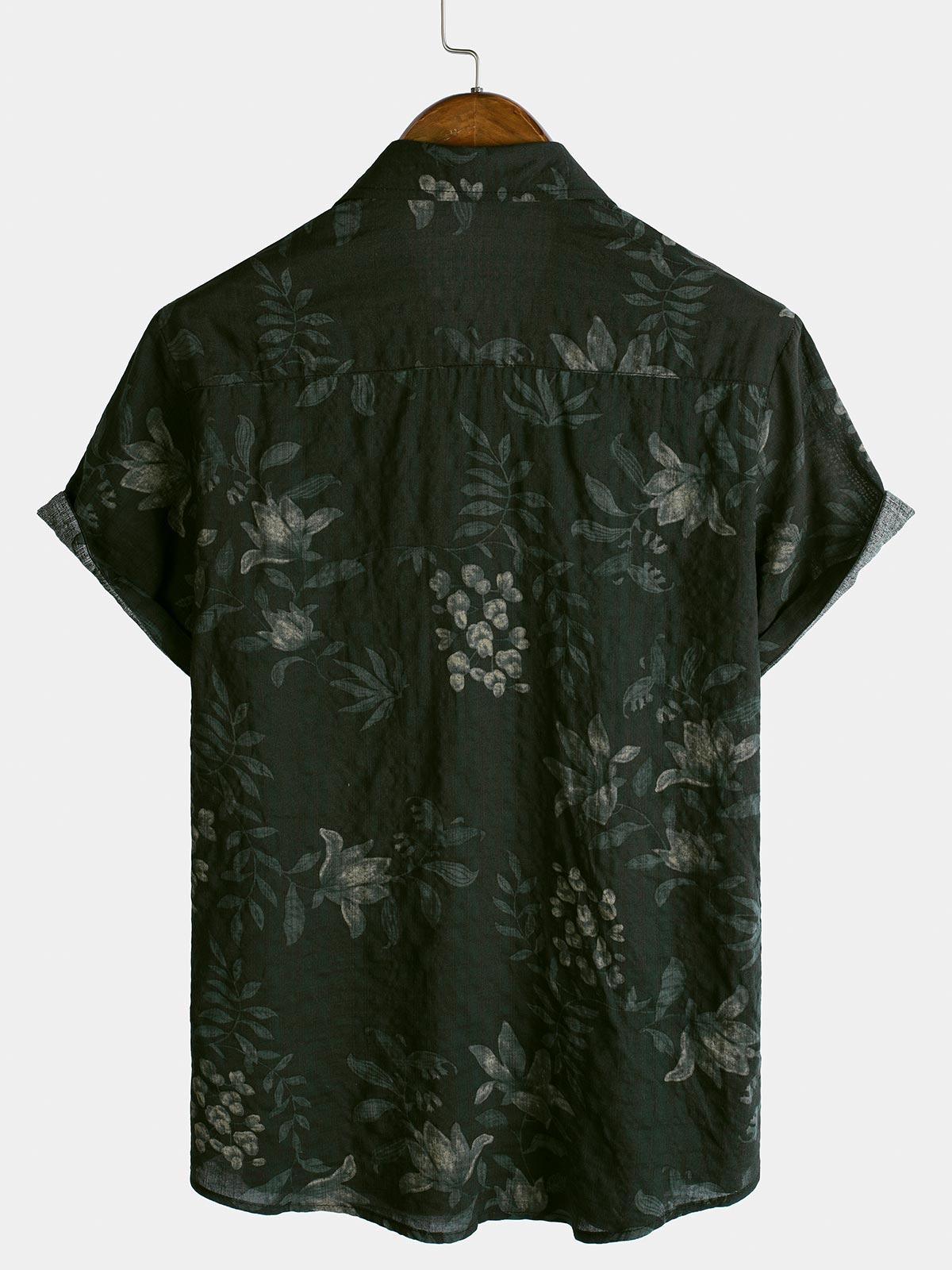 Breathable Vintage Floral Vacation Shirt, Short Sleeves