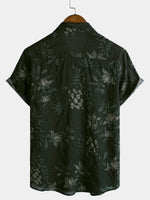Breathable Vintage Floral Vacation Shirt, Short Sleeves