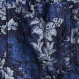 Blue Hawaiian Floral Print Lightweight Breathable Short Sleeve Shirt with Chest Pocket