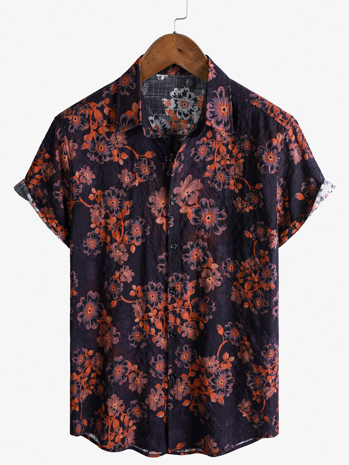Retro Floral Short-Sleeve Shirt