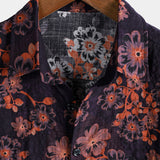 Retro Floral Short-Sleeve Shirt
