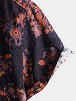 Retro Floral Short-Sleeve Shirt