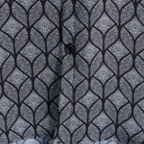 Retro Black Geometric Print Pocket Short Sleeve Shirt