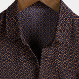 Bohemian Casual Geometric Print Short Sleeve Shirt