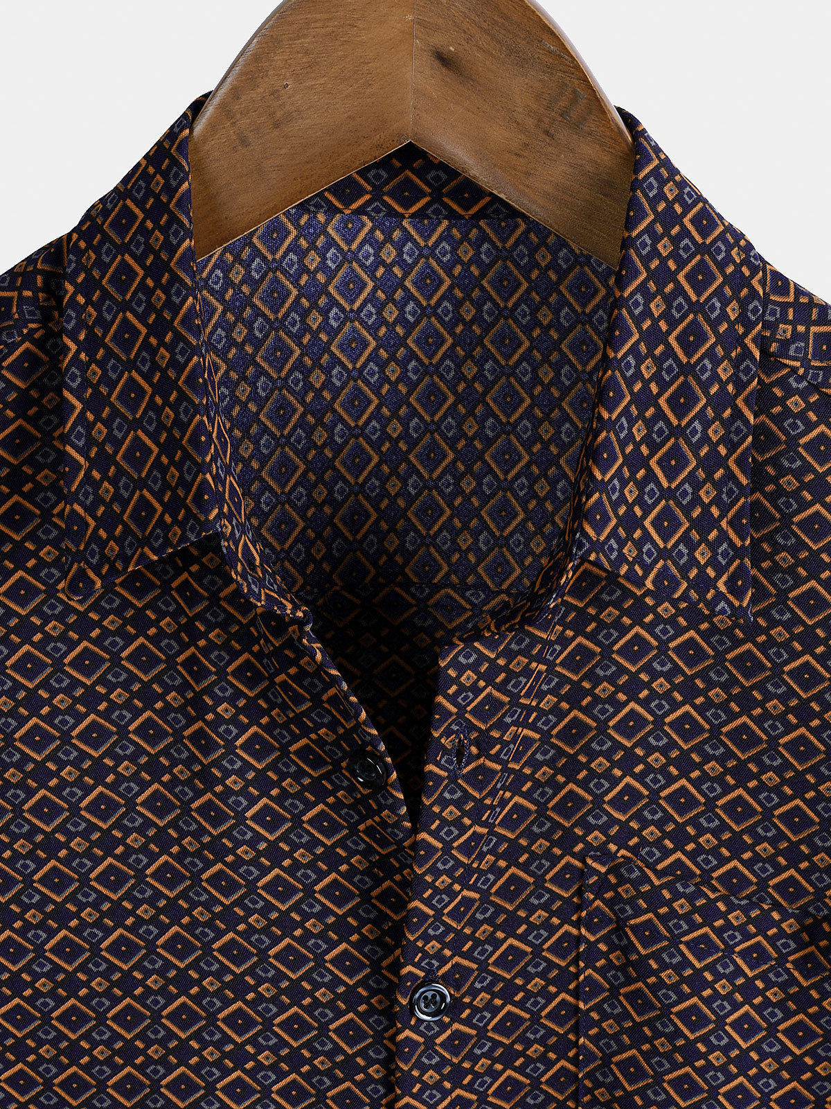 Bohemian Casual Geometric Print Short Sleeve Shirt