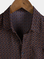 Bohemian Casual Geometric Print Short Sleeve Shirt