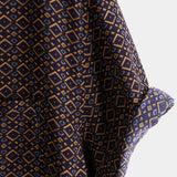 Bohemian Casual Geometric Print Short Sleeve Shirt