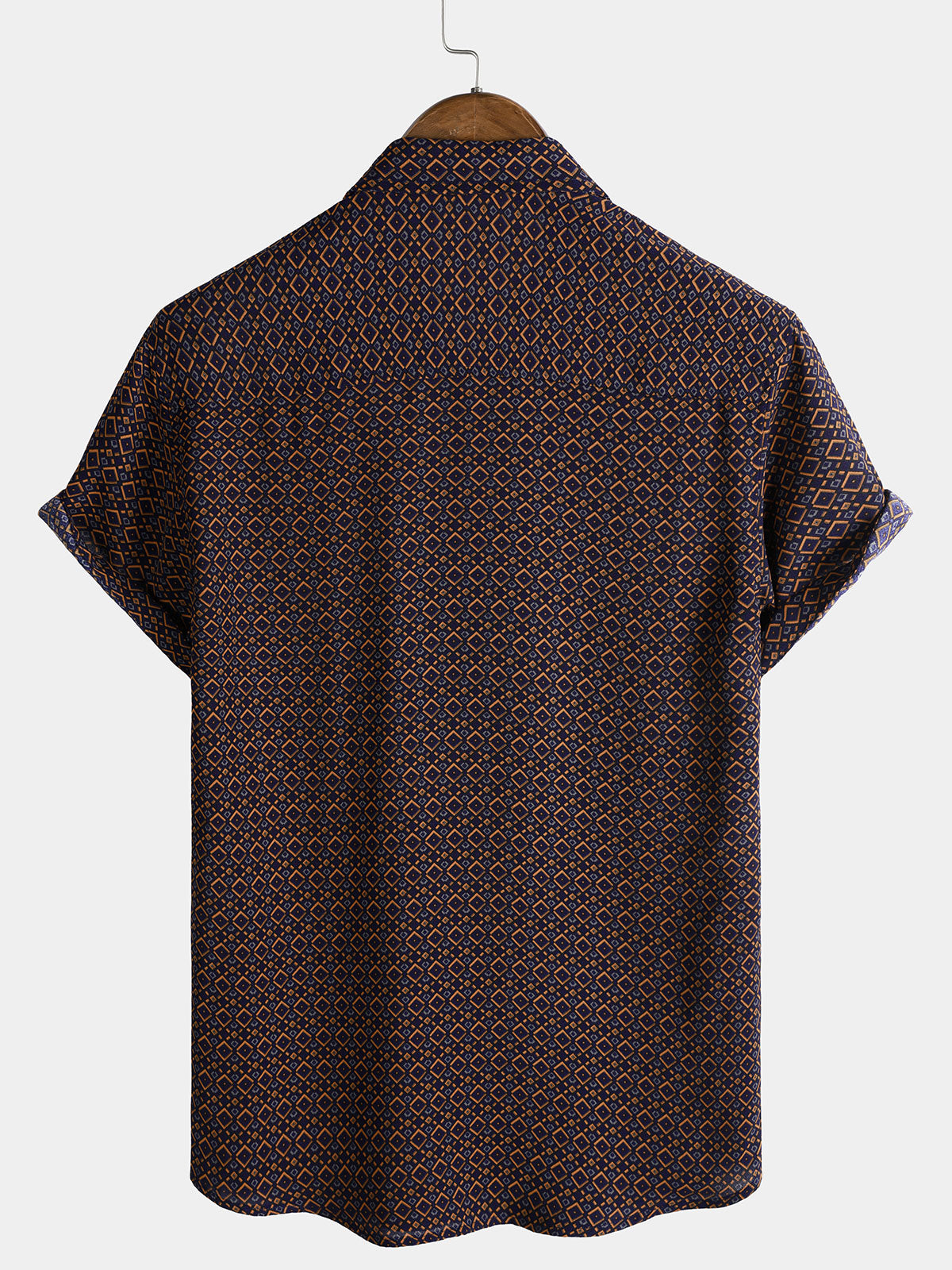 Bohemian Casual Geometric Print Short Sleeve Shirt