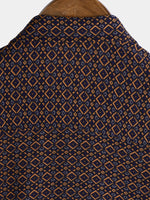 Bohemian Casual Geometric Print Short Sleeve Shirt