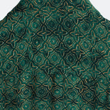 Vintage Relaxed Green Geometric Print Short Sleeve Shirt