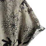 Men's Vintage Cotton Shirt with Short Sleeve in Retro Floral Pattern