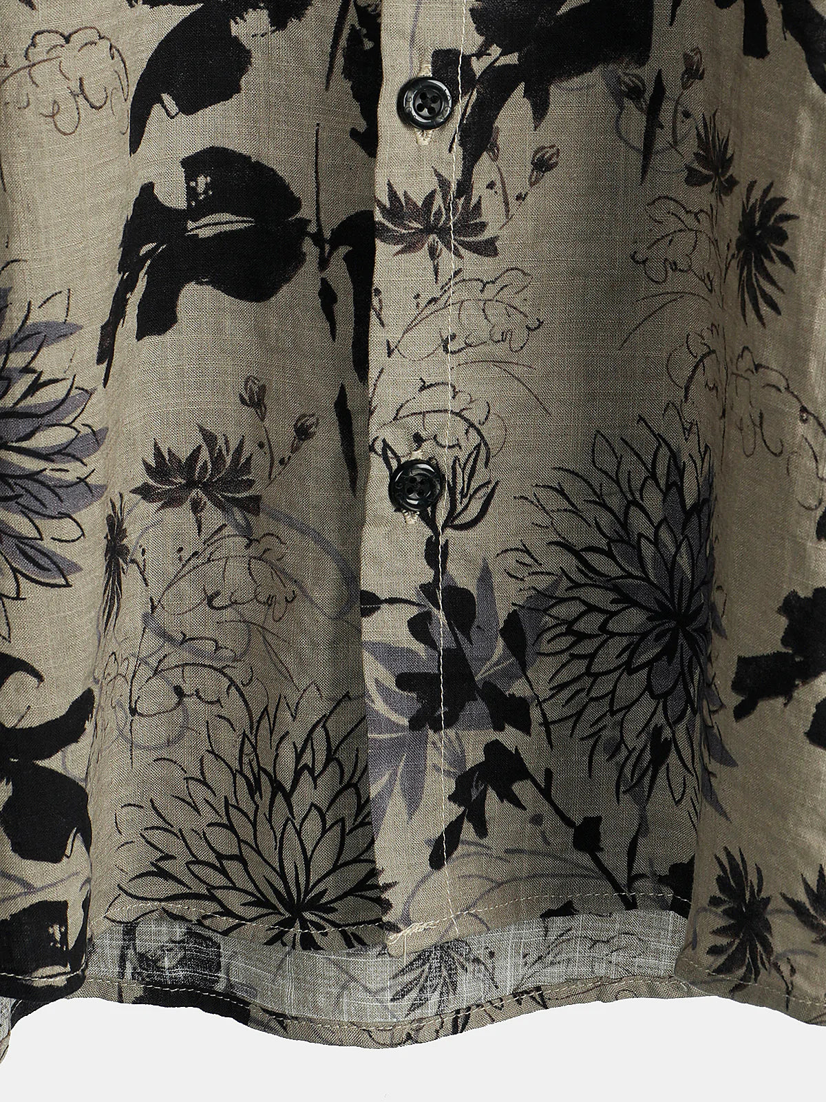 Short-Sleeve Retro Floral Print Shirt