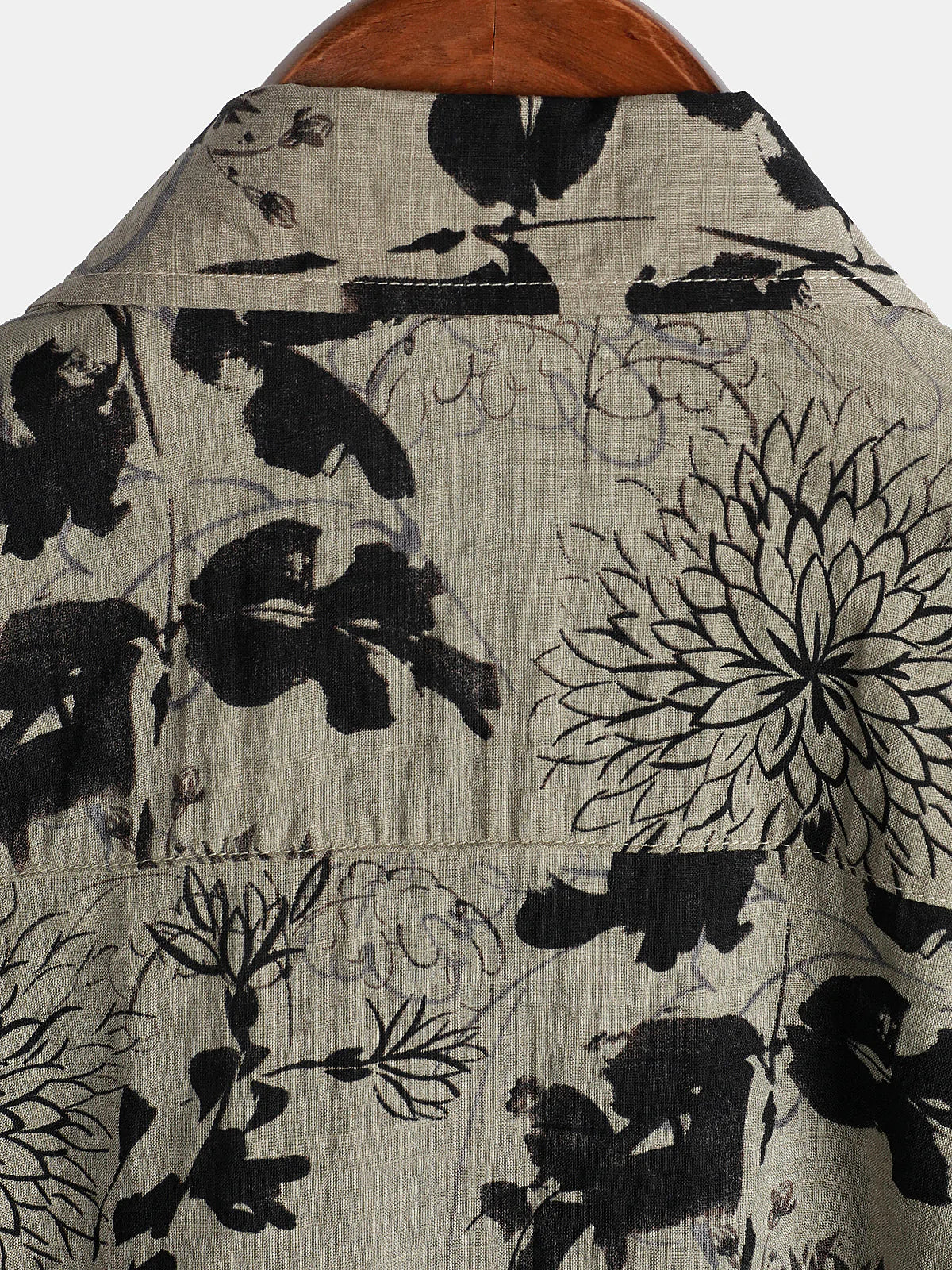 Short-Sleeve Retro Floral Print Shirt