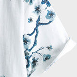 Button-Up Short Sleeve Blossom Summer Shirt