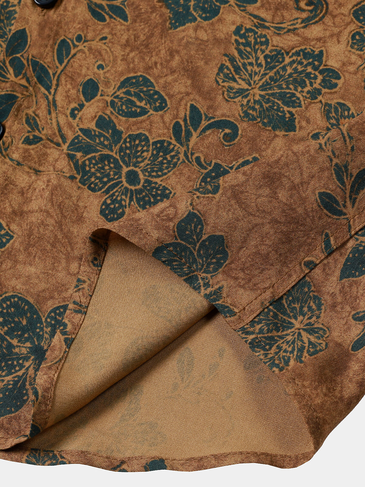 Vintage Khaki Floral Shirt