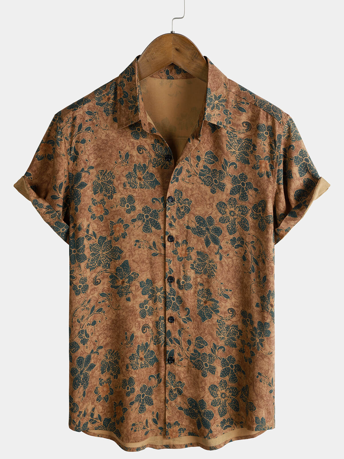 Vintage Khaki Floral Shirt
