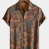 Vintage Floral Short-Sleeve Shirt
