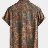 Vintage Floral Short-Sleeve Shirt