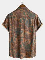 Vintage Floral Short-Sleeve Shirt