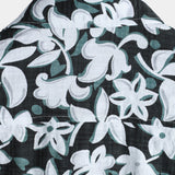 Cotton Tropical-Style Vacation Shirt with Floral Pattern, Short Sleeve for Men