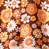 Vintage Floral Button-Up Short-Sleeve Beach Disco Summer 70s Retro Hawaiian Shirt