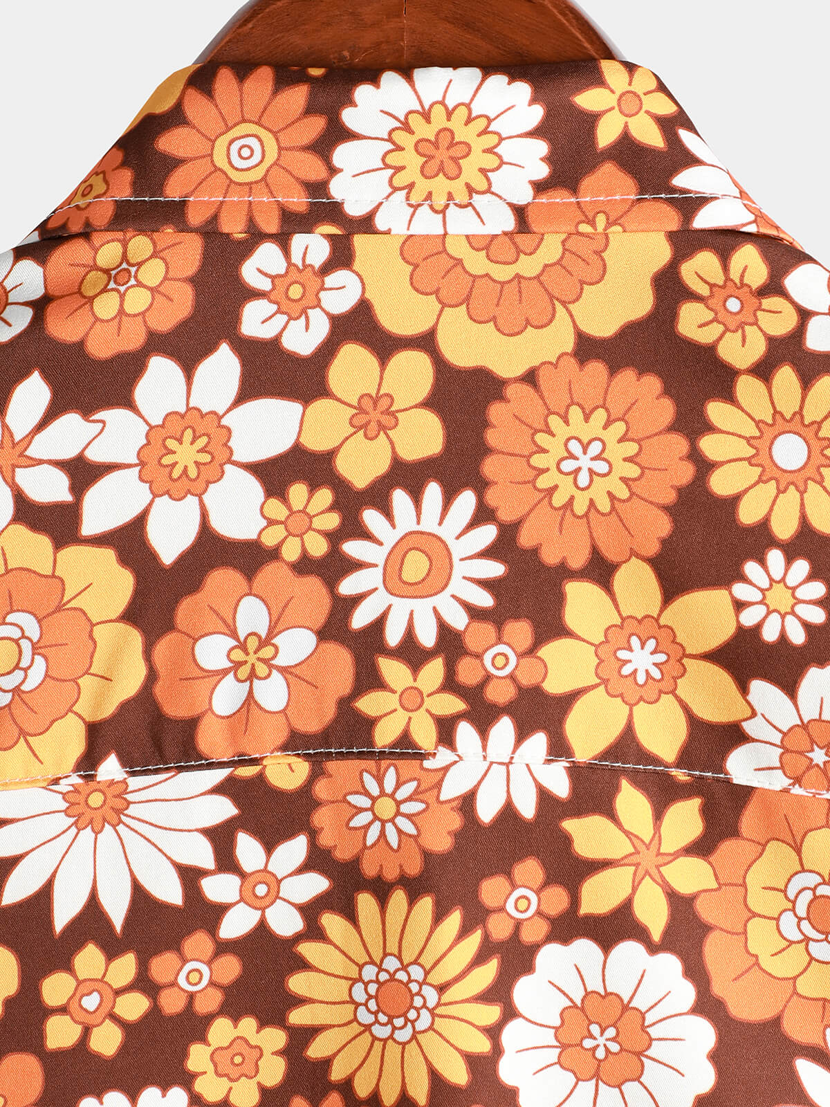 Vintage Floral Button-Up Short-Sleeve Beach Disco Summer 70s Retro Hawaiian Shirt