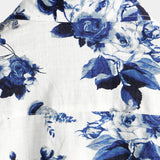 Button-Up Hawaiian Blue Floral Print Short Sleeve Shirt