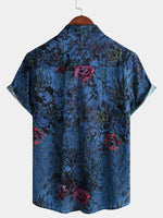 Blue Floral Vintage Shirt