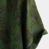Button-Up Short Sleeve Shirt, Dark Green Floral Print, Vintage Hawaiian, Soft, Beach Vacation