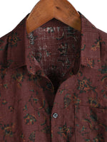 Summer Cotton Floral Retro Boho Shirt for Men