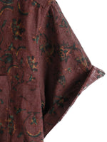 Summer Cotton Floral Retro Boho Shirt for Men