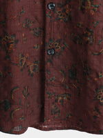 Summer Cotton Floral Retro Boho Shirt for Men