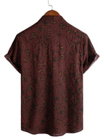 Summer Cotton Floral Retro Boho Shirt for Men