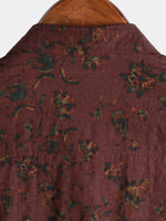 Summer Cotton Floral Retro Boho Shirt for Men