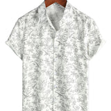 Cotton Hawaiian Shirt with Floral Pattern for Men - Summer