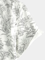 Cotton Hawaiian Shirt with Floral Pattern for Men - Summer