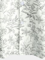 Cotton Hawaiian Shirt with Floral Pattern for Men - Summer