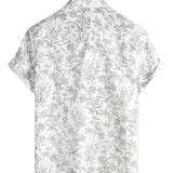 Cotton Hawaiian Shirt with Floral Pattern for Men - Summer