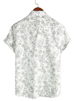 Cotton Hawaiian Shirt with Floral Pattern for Men - Summer