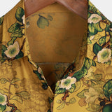Button-Up Short Sleeve Shirt, Vintage, Casual, Soft, Floral
