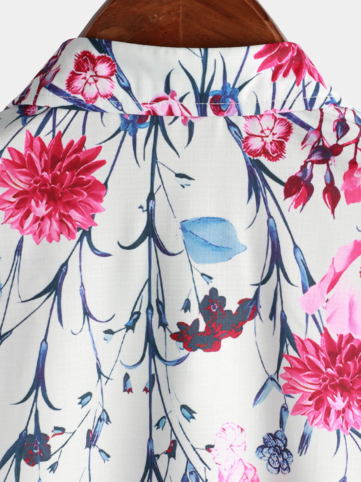 Floral Print Button-Up Short-Sleeve Summer Cruise Shirt